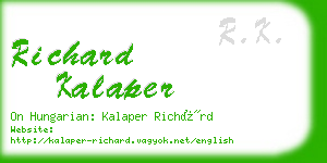 richard kalaper business card